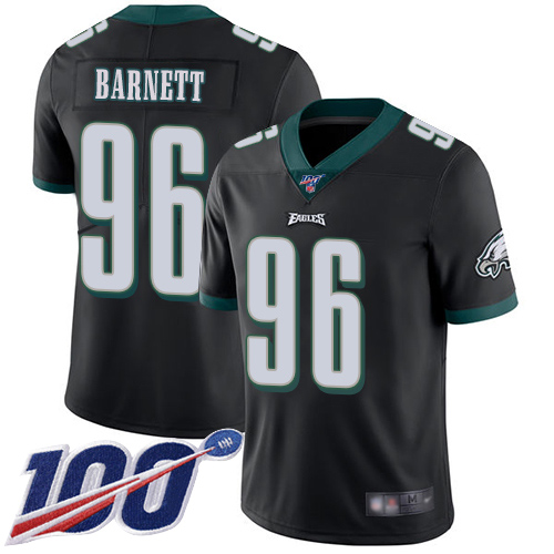 Men Philadelphia Eagles #96 Derek Barnett Black Alternate Vapor Untouchable NFL Jersey Limited Player->nfl t-shirts->Sports Accessory